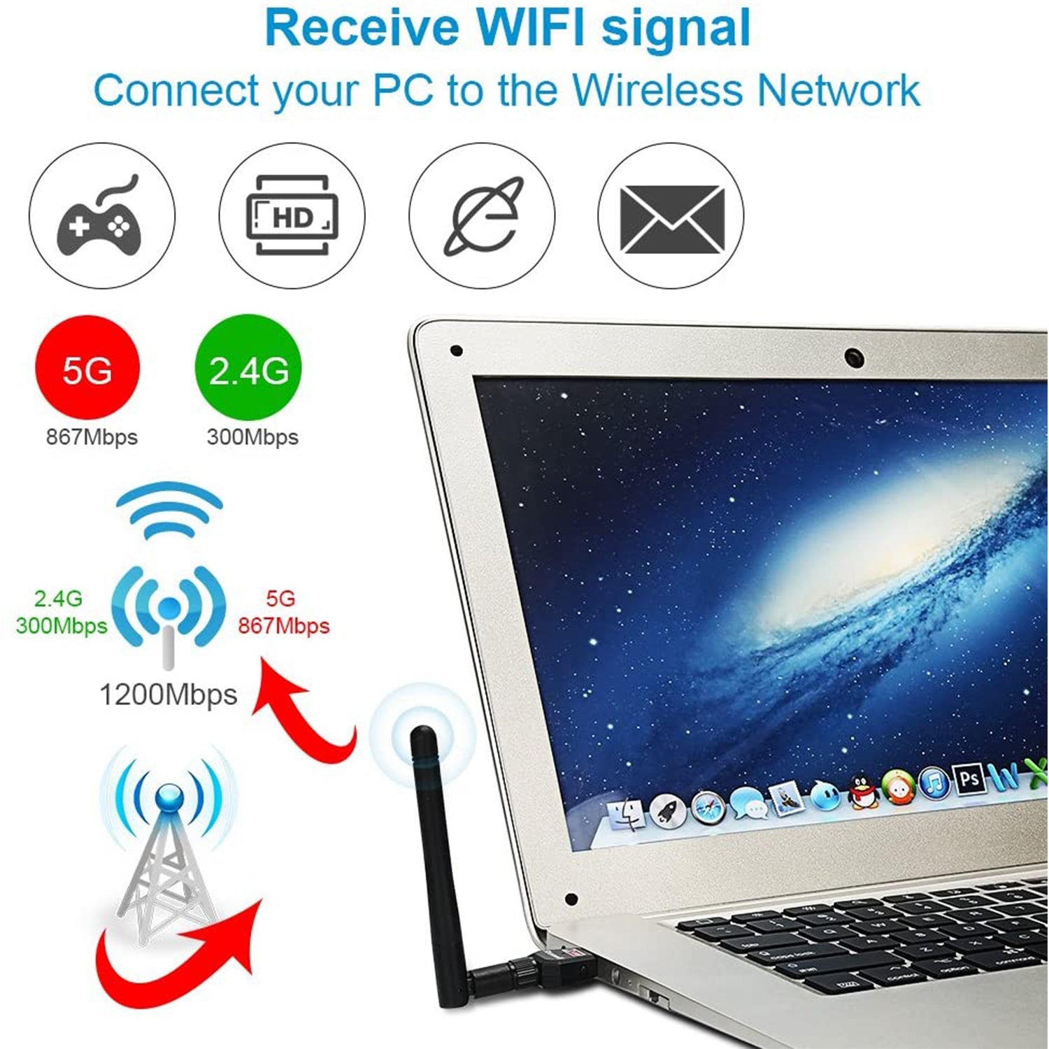 0321 USB Wifi Receiver used in all kinds of household and official places for daily use of internet purposes by types of people etc. 0321 USB Wifi Receiver used in all kinds of household and official places for daily use of internet purposes by types of people etc.